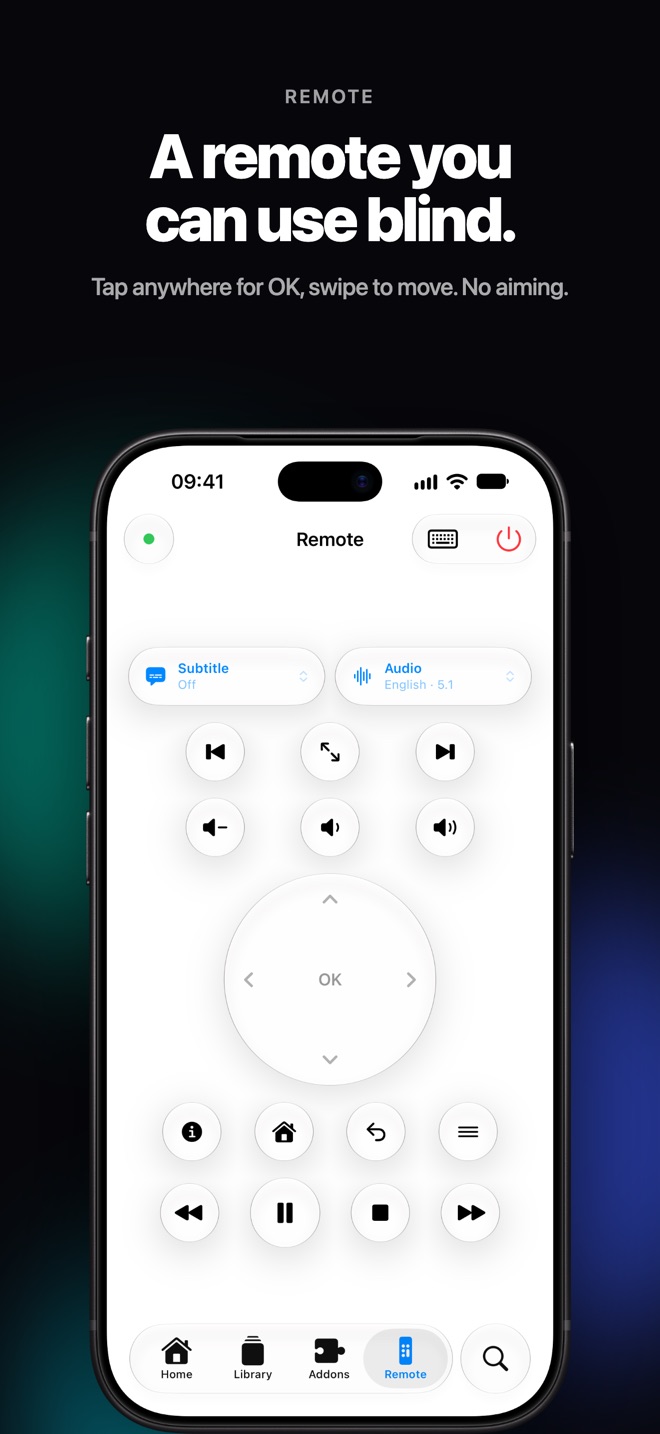 Koda remote with trackpad